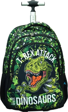 Back Me Up T-Rex Σχολική Τσάντα Τρόλεϊ Δημοτικού (357-13074)