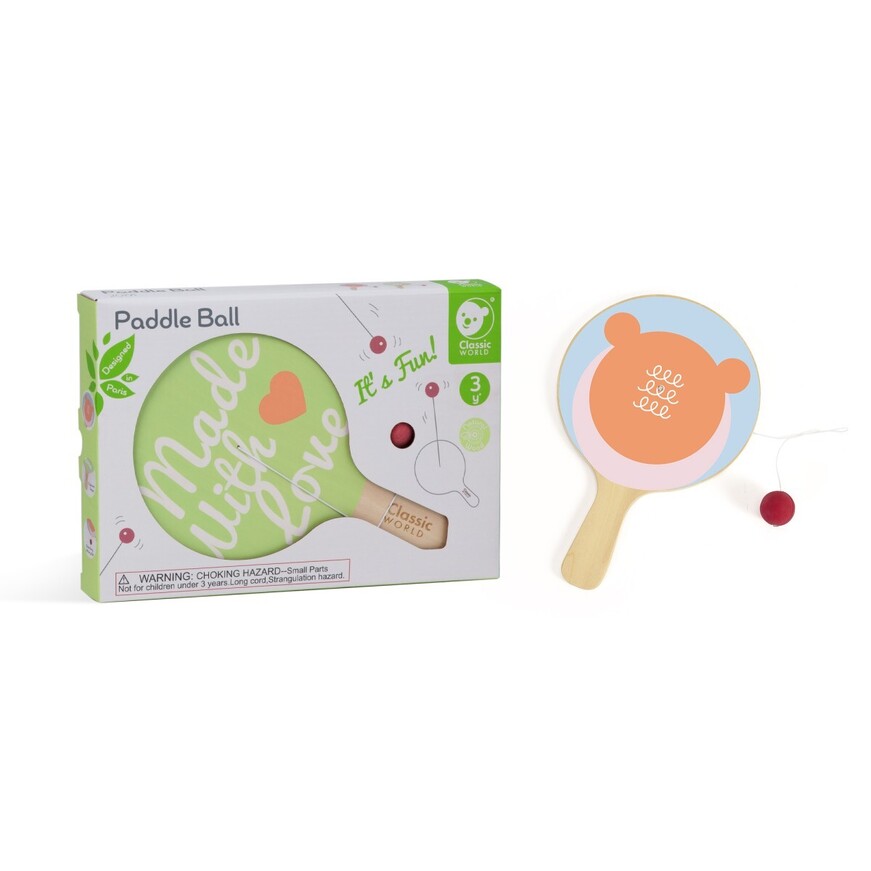Classic World Ξύλινη Ρακέτα Paddle Ball