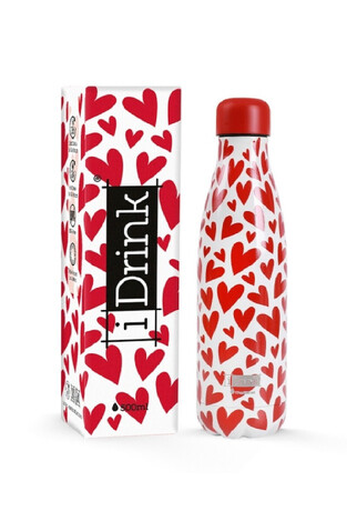 iDrink Hearts Μπουκάλι Θερμός Λευκό 500ml