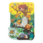 Ζώα στο Δάσος: Παζλ 3 σε 1! Party in the Forest