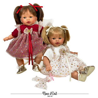 NINES D’ONIL NDO-4990 Χειροποίητη Κούκλα “Alex” Christmas Collection Κόκκινη (NDO-4980)