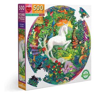 Puzzle 500 κομ, Στρογγυλό, Unicorn Garden (PZFUNG)