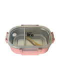 Ecolife Δοχείο Φαγητού Πλαστικό Light Pink 900ml  (33-BO-9073)