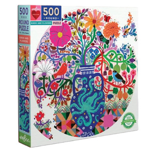 Puzzle Round puzzle: Birds and Flowers II 500 τμχ
